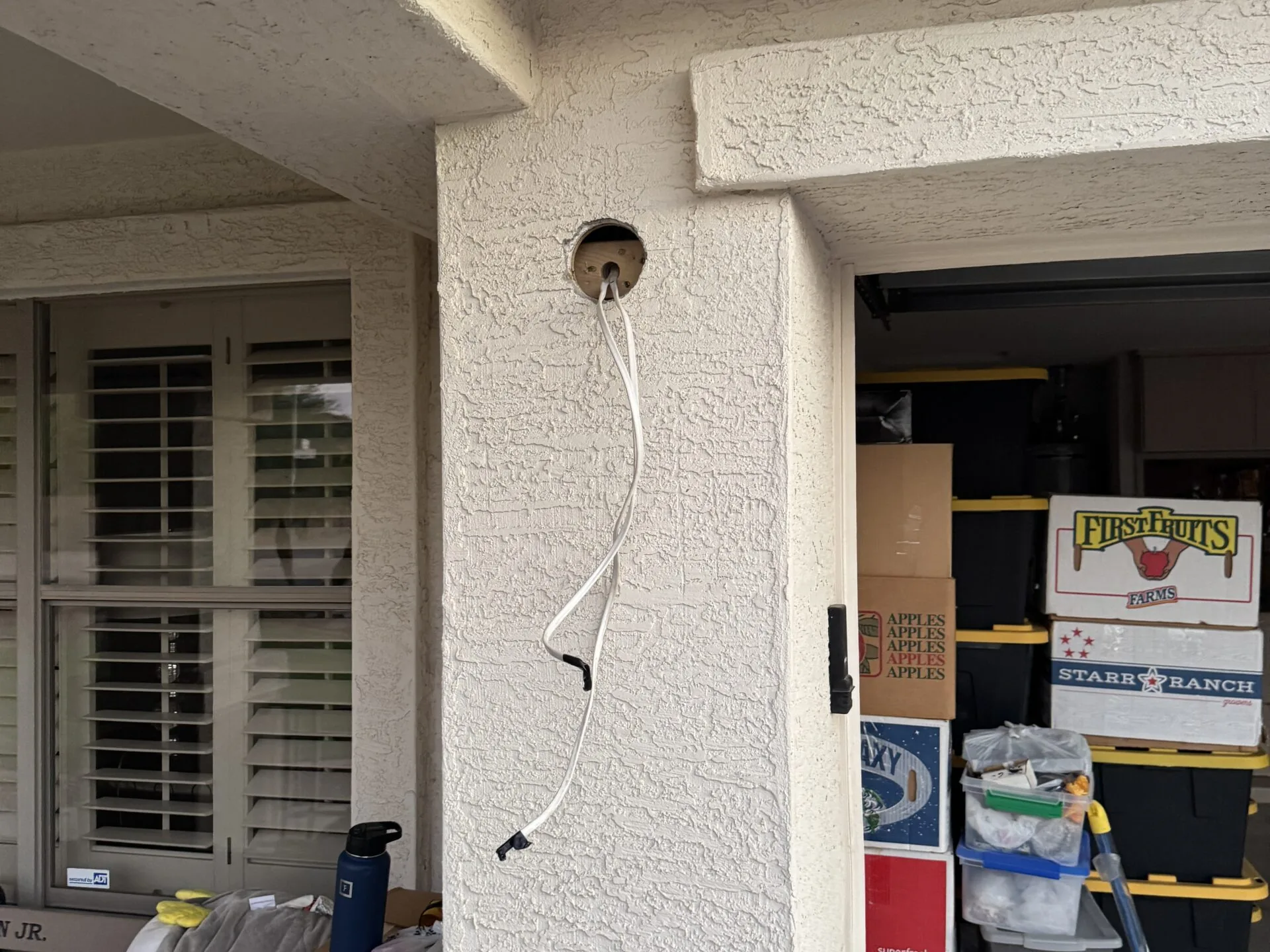 Before: Exterior Coach Light Replacement