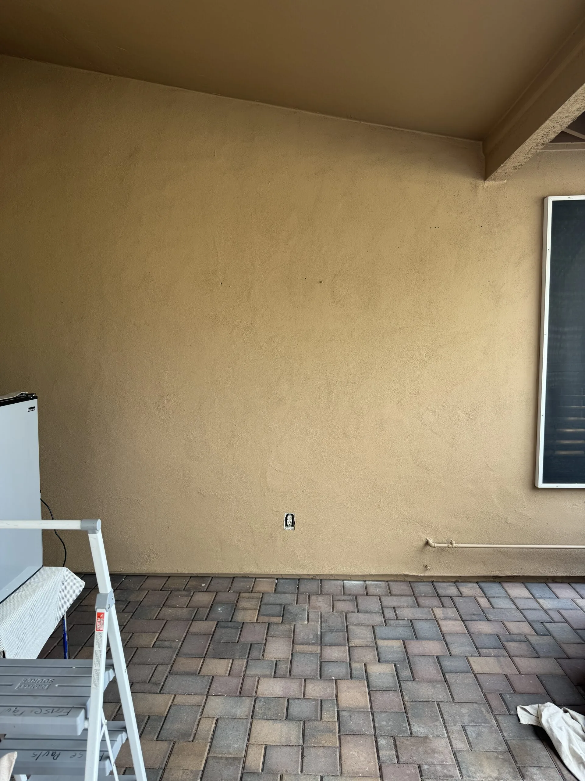 Before: Outdoor Patio TV Mounting